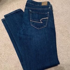 American Eagle dark skinny jeans